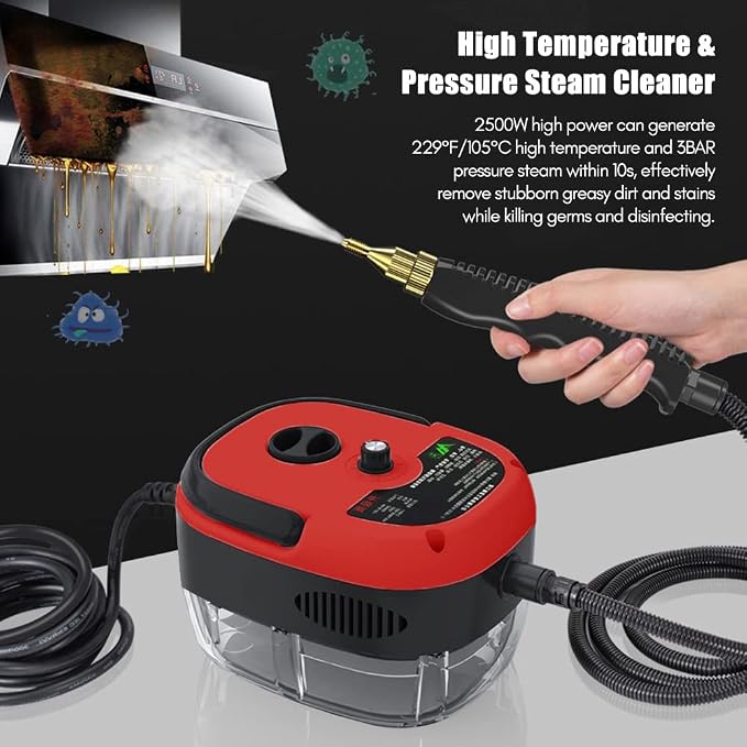Decdeal Steam Cleaner - 2500W High Temperature Pressurized Handheld Steam - Image 3