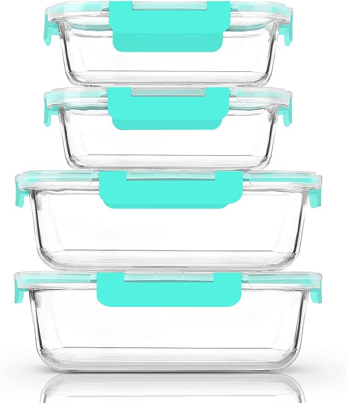 Extra Large Glass Food Storage/Baking Containers Set by MMCIRCO