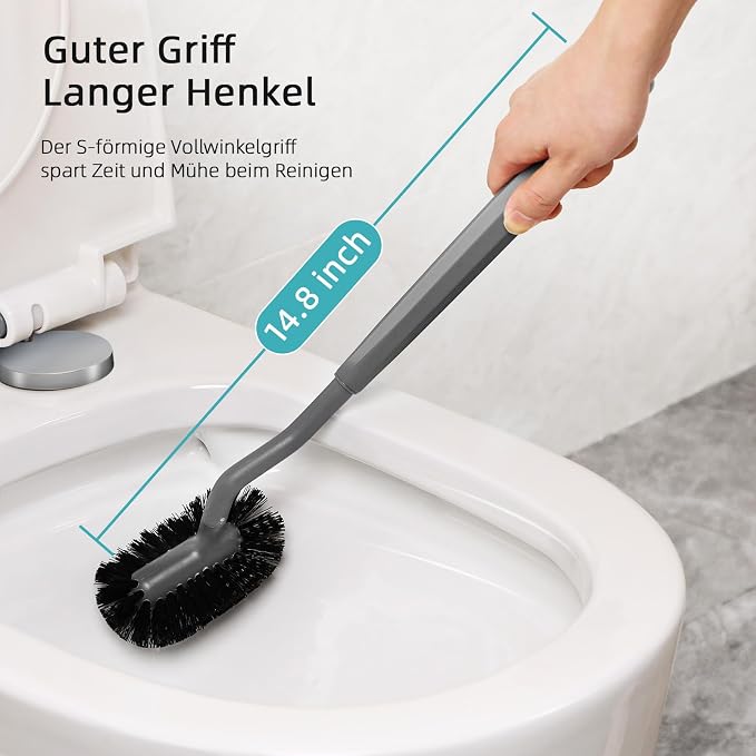 HAMITOR Toilet Bowl Brush Holder Set: Bathroom Deep Cleaning Toilet Cleaner - Image 5