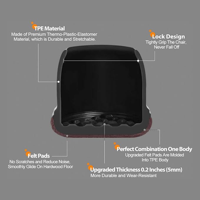 Ezprotekt 24 Pcs Round Silicone Chair Leg Floor Protectors - Image 6