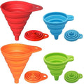 KongNai Kitchen Funnel Set 4 Pack, Small and Large, Kitchen Gadgets Accessories by KongNai