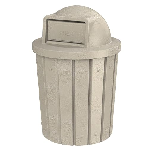 42 Gallon Slated Circle 100% Recycled Plastic Commercial Outdoor or Indoor by SturdyEssentials