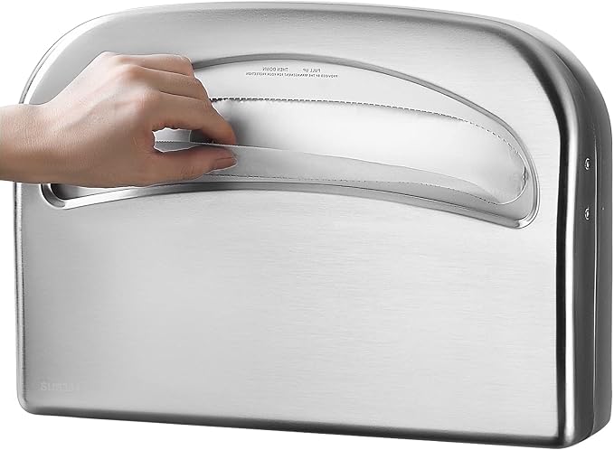 Toilet Seat Cover Dispenser Wall Mount Commercial, Half Fold Toilet Seat Cover by Gorlary