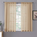 Tollpiz Sheer Curtains Living Room Linen Textured Curtain Sheers Light by Tollpiz