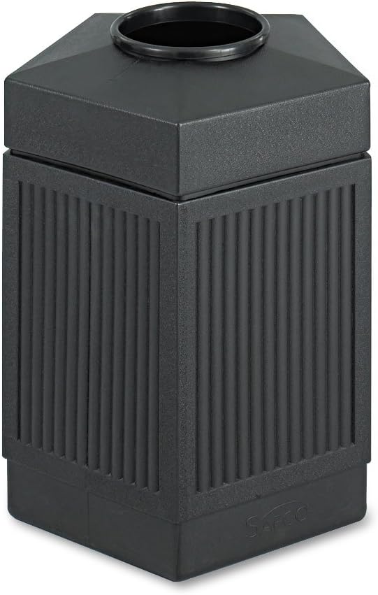Safco Canmeleon Outdoor-Indoor Open Top Pentagon Trash Can 9486BL, Decorative by SafcoProducts