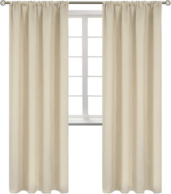 BGment Beige Room Darkening Curtains 84 Inches Length by BGment