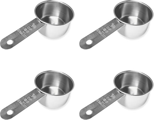 1/4 Cup Stainless Steel Measuring Cup | Sturdy Metal 60 ml | 60 cc | 2 oz | by Knupp+Co.