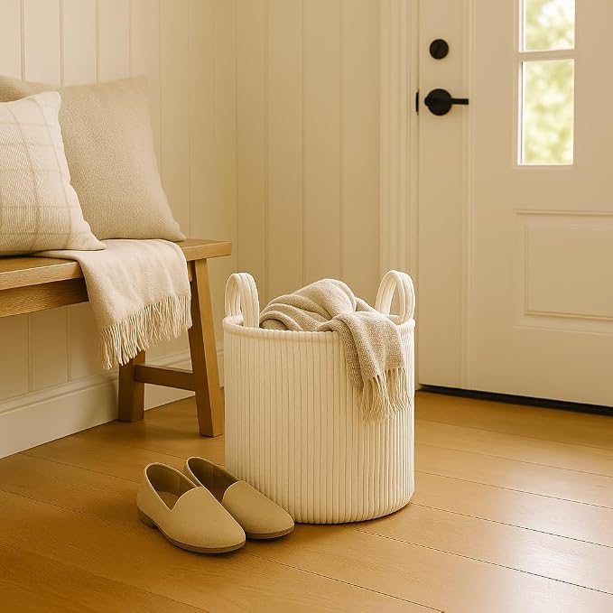 PUTSKA Blanket Basket – Round Storage - Image 5