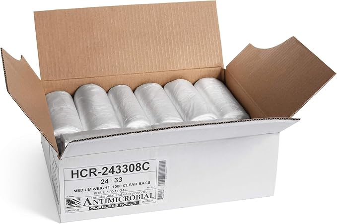 Aluf Plastics High Density Trash Bags, 16 Gallon, 8 Micron, - Image 2