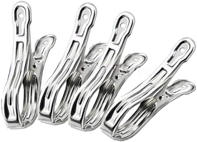 Metal ClothesPins, Row Cover Clips 20 Pack 3.5 Inch Stainless Steel Pool Towel by Commoditydisplay