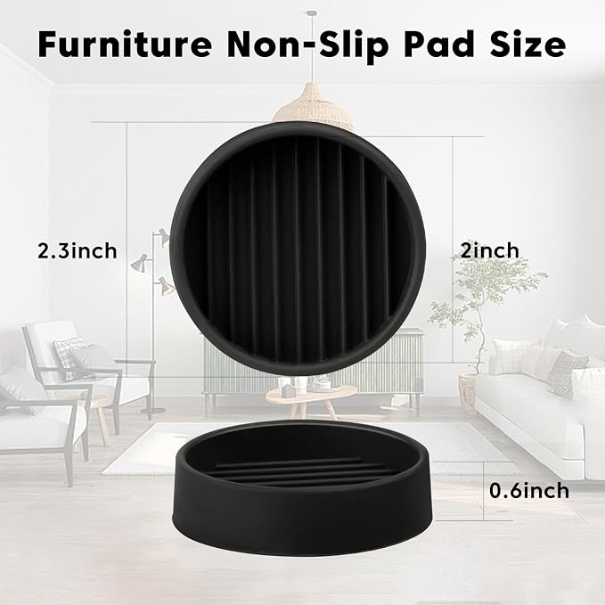 Rubber Non-Slip Furniture Pads Furniture Casters Cup Floor Protector - Image 2