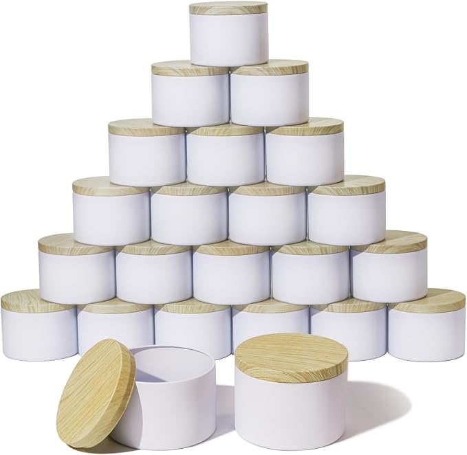 Aroparc Candle Tins 8oz with Lids, 24 Pack Seamless Candle Containers by Tobeno1candlemakingsupplier