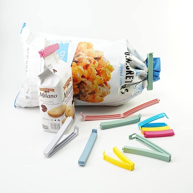 32 PCS Plastic Chip Clips for Food Packages, Curved Design Sealing Bag Clips - Image 6