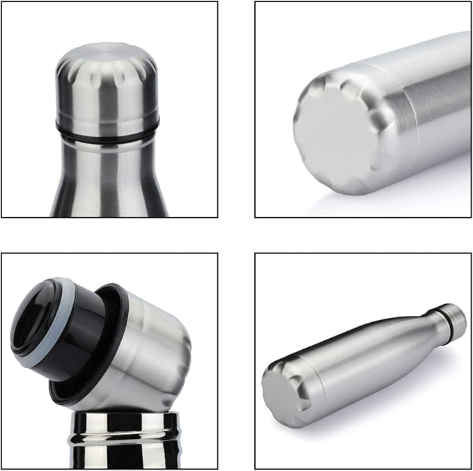 MEWAY 17oz Sport Water Bottle 8 Pack Vacuum Insulated Stainless Steel - Image 6