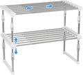 carrotez 2 Pack Expandable Cabinet Organizer, Stackable Kitchen Counter Shelf by Carrotez