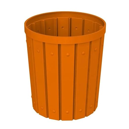 42 Gallon Slatted Circle 100% Recycled Plastic Commercial Outdoor and Indoor - Image 4