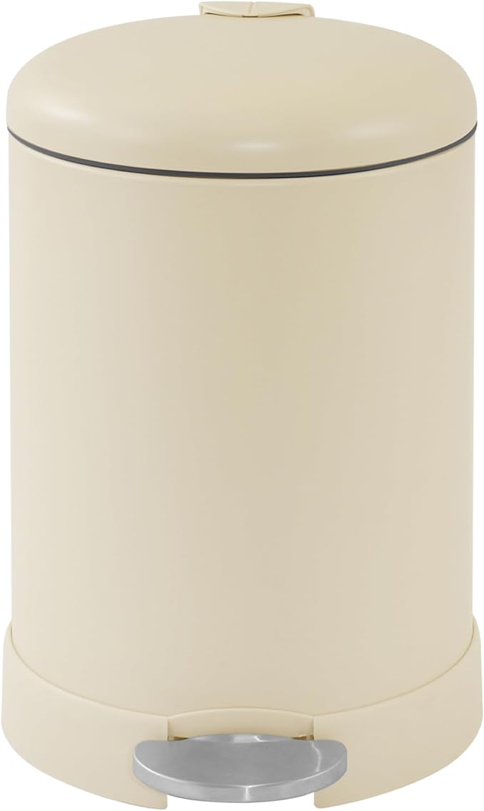 Glad Small Trash Can, 1.2 Gallon | Round Stainless Steel Garbage Bin - Image 7