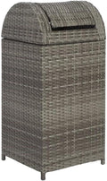 Safavieh Outdoor Collection Serapis Grey Wicker Trash Bin by SAFAVIEH