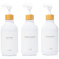 MaisoNovo Refillable Shampoo and Conditioner Bottles | 16.9 fl oz Set of 3 by MaisoNovo-TheArtofSustainableLiving