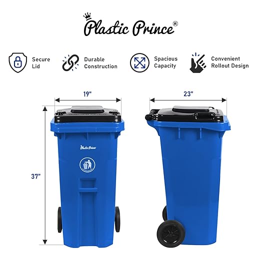 32 Gallon Trash Can Outdoor Recycling Bin - Image 7