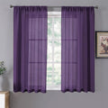 Tollpiz Short Sheer Curtains Linen Textured Living Room Curtain Sheers Light by Tollpiz