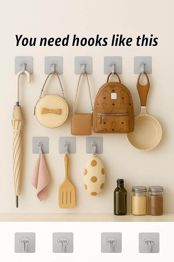 Heavy Duty Adhesive Wall Hooks - Image 4