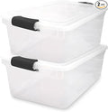 HOMZ 2-Pack Secure Latch, 64 Quart, and Office Organization by Homz