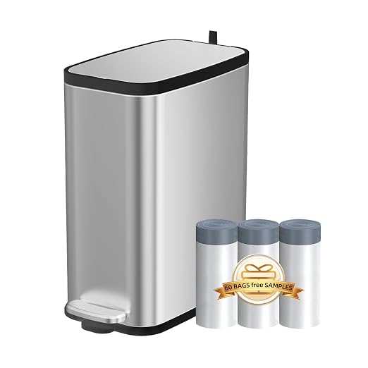 Stainless Steel Bathroom Trash Can by trashcan
