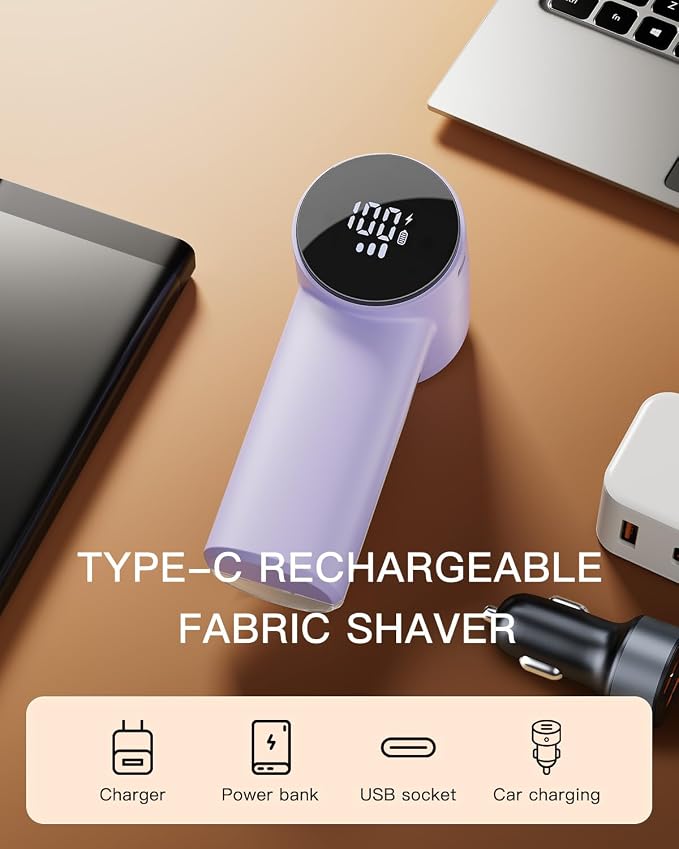 Electric Lint Remover and Fabric Shaver, Rechargeable Clothes Shaver - Image 7