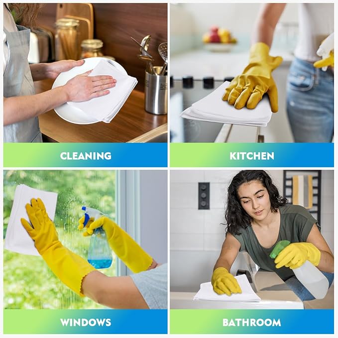 HOMEXCEL Microfiber Cleaning Cloth 20 Pack 11.5 x 11.5 inch Microfiber Towels - Image 6
