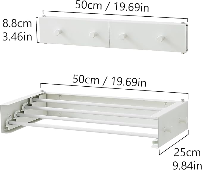 Clothes Drying Rack, Laundry Hanger Dryer Rack, Wall Mounted Drying Rack - Image 3