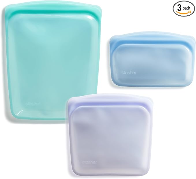 Stasher Premium Silicone Reusable Food Storage Bags, Lunch Bag, Travel by Stasher