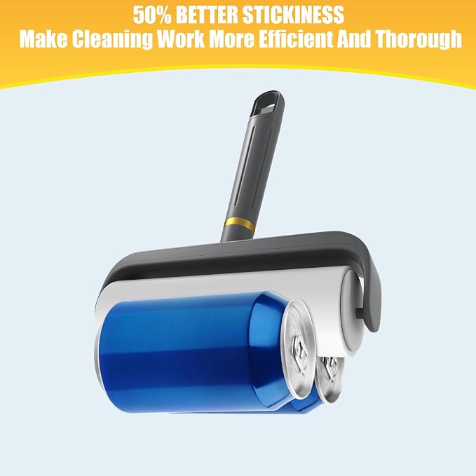 Large Surface Lint Roller for Pet Hair Extra Sticky, 500 Sheets Mega Value Set - Image 3