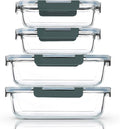 M MCIRCO [80 oz & 36 oz Extra Large Glass Food Storage/Baking Containers Set by MMCIRCO