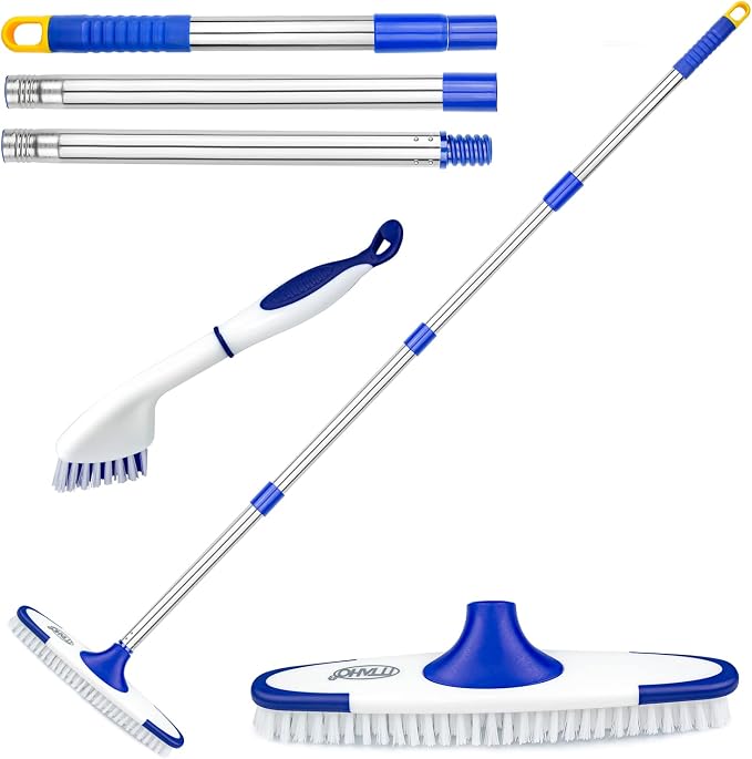 ITTAHO Floor Scrub Brush with Long Handle - Image 8