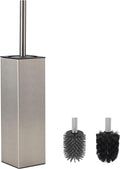 BVL Toilet Brush and Holder Set Brushed Nickel Toilet Bowl Cleaner Brush by BVLBath