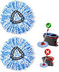 2 Pack Spin mop Replacement Head, Spin mop Scrub Brush, Microfiber Mop Refills by Unknown