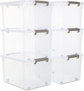 Citylife 6 Packs 58.1 QT Plastic Storage Bins by CitylifeHomeOrganization