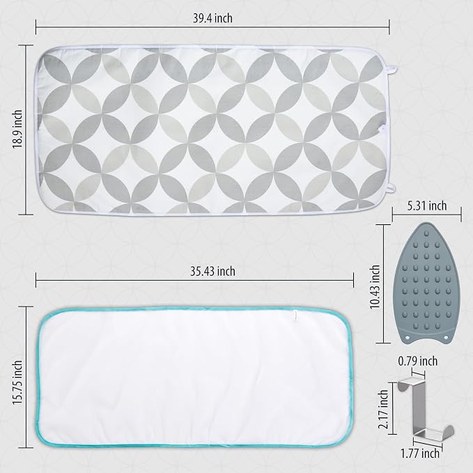 Seiritex Ironing Mat, Portable Ironing Pad 39.4 x 18.9 inch Table Top Iron - Image 7