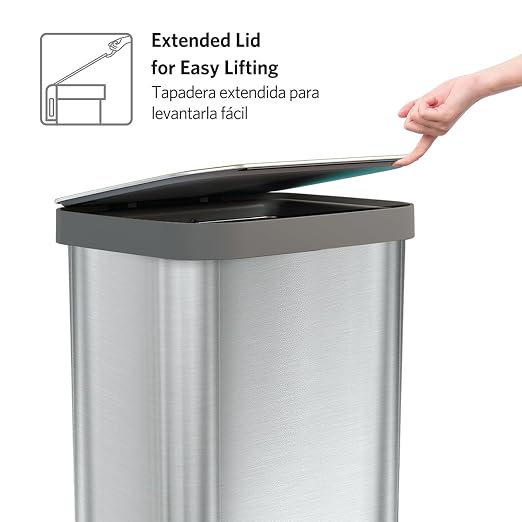 Glad Stainless Steel Step Trash Can, Series 2 - Image 3