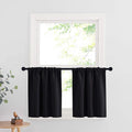 RYB HOME Black Curtains for Windows, Bathroom Curtains Small Window Drapery by RYBHOME