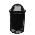 COATEDOUTDOORFURNITURE RDT-P-TXTBLK Heavy Duty Round Trash Receptacle by CoatedOutdoorFurniture