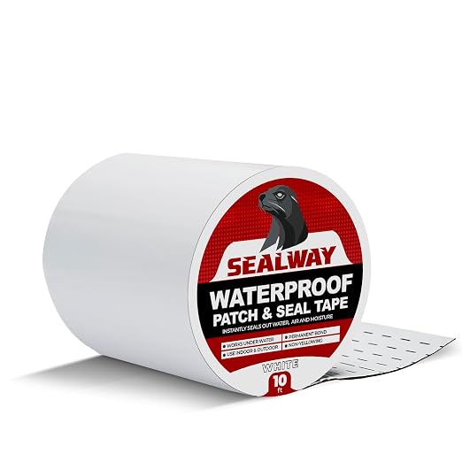White RV Roof Sealant Tape, UV-Resistant, Weatherproof Patch by Unknown