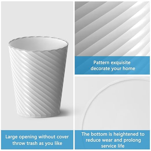Bathroom Trash Can, 3 Pack 1.8 Gallons Small Trash Can - Image 4