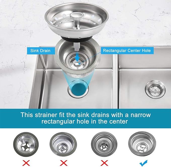 Kitchen Sink Drain Strainer 6 Pack Stainless Steel Sink Stopper, Anti-Clogging - Image 4