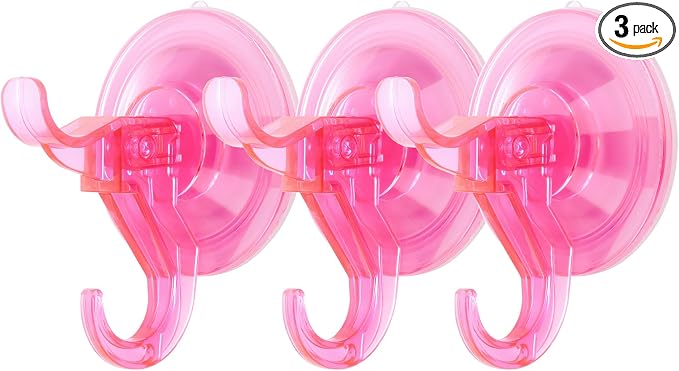 Antimbee 3 Pack Suction Cup Hooks, Removable Small Suction Cups by Antimbee