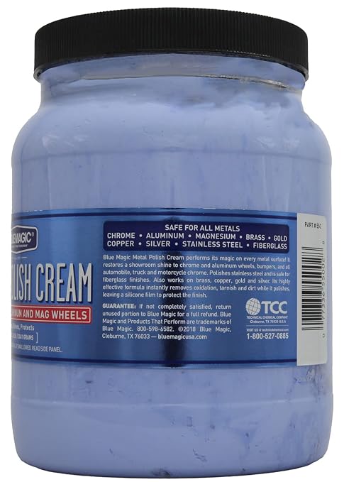 Blue Magic 550 Metal Polish Cream Non-Abrasive Tarnish and Oxidation Remover - Image 2