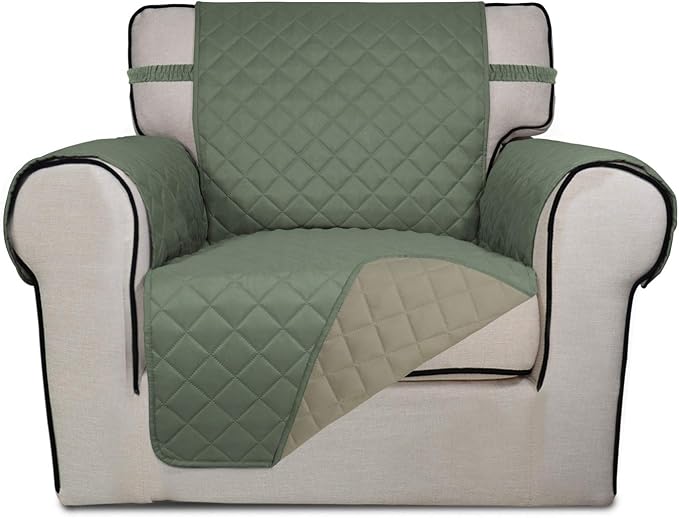PureFit Reversible Quilted Sofa Cover, Water Resistant Slipcover Furniture by PureFit