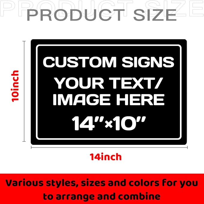 custom signs, Aluminum Weatherproof Metal Sign Multiple Sizes Custom - Image 2