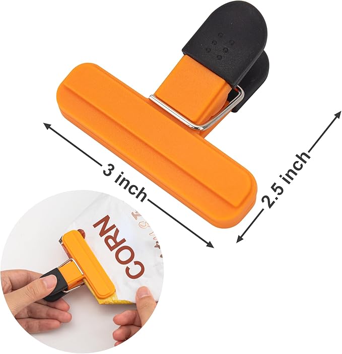Chip Clips, 12 Pack Food Clips, Snack Bag Clip, Plastic Heavy Duty Seal Grips - Image 2